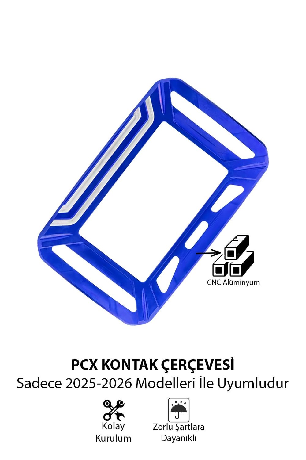 Honda Pcx Uyumlu Kadran Çerçevesi 2025-2026 Cnc Mavi