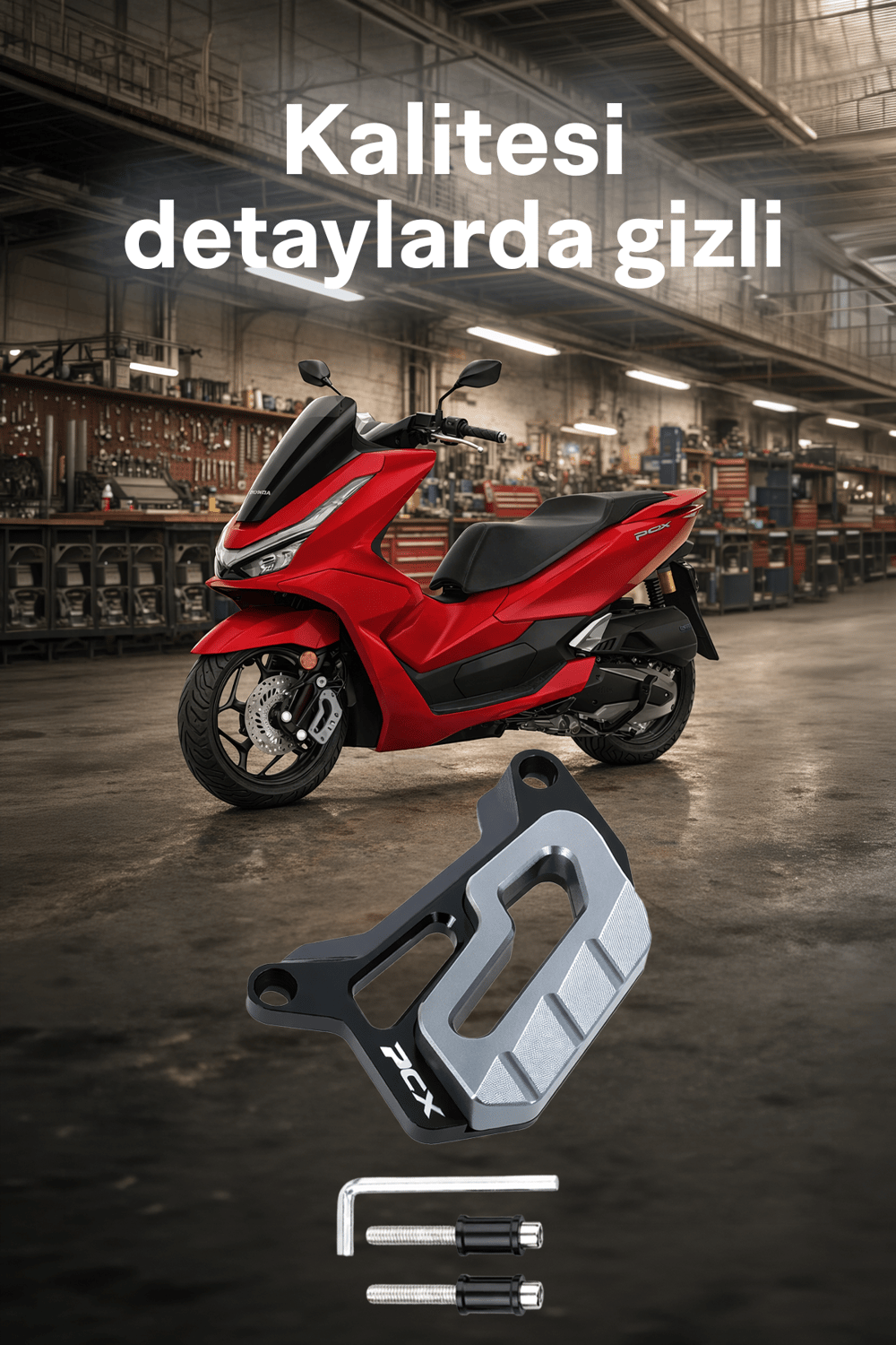 Honda Pcx Uyumlu Kaliper Koruyucu 2021-2026 Cnc Titanyum