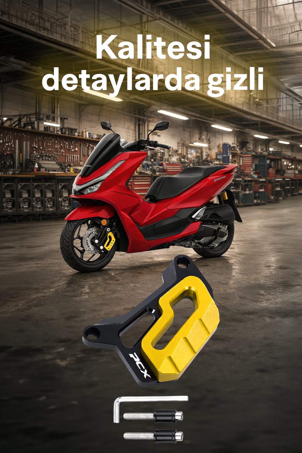 Honda Pcx Uyumlu Kaliper Koruyucu 2021-2026 Cnc Gold