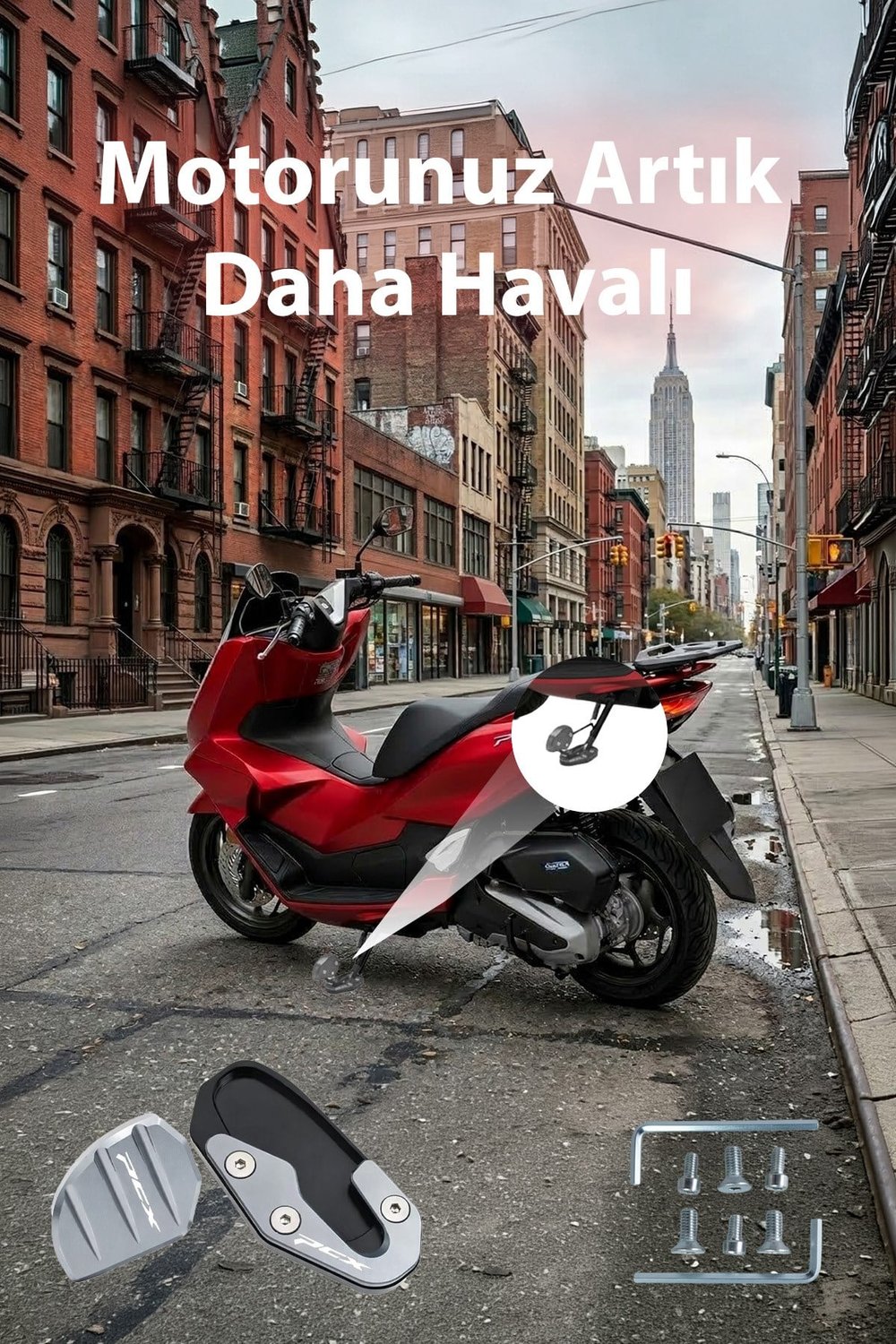 Honda Pcx Uyumlu Kaz Ayağı Koruyucu Seti 2021-2026 Cnc Titanyum