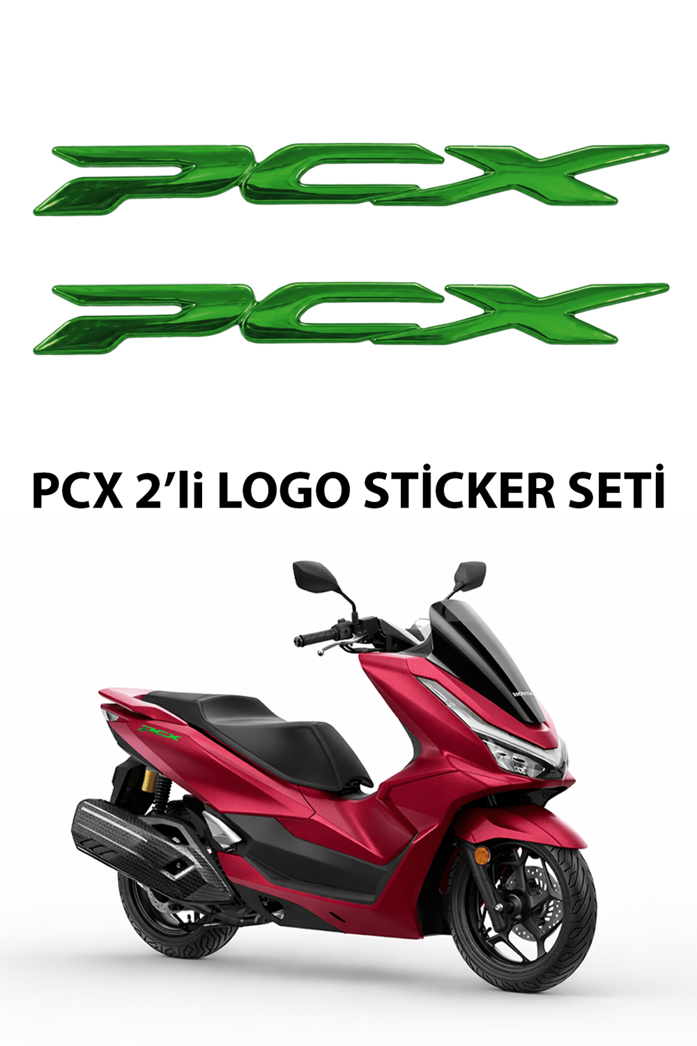 Honda Pcx Uyumlu Logo Sticker 2021-2026 Yeşil