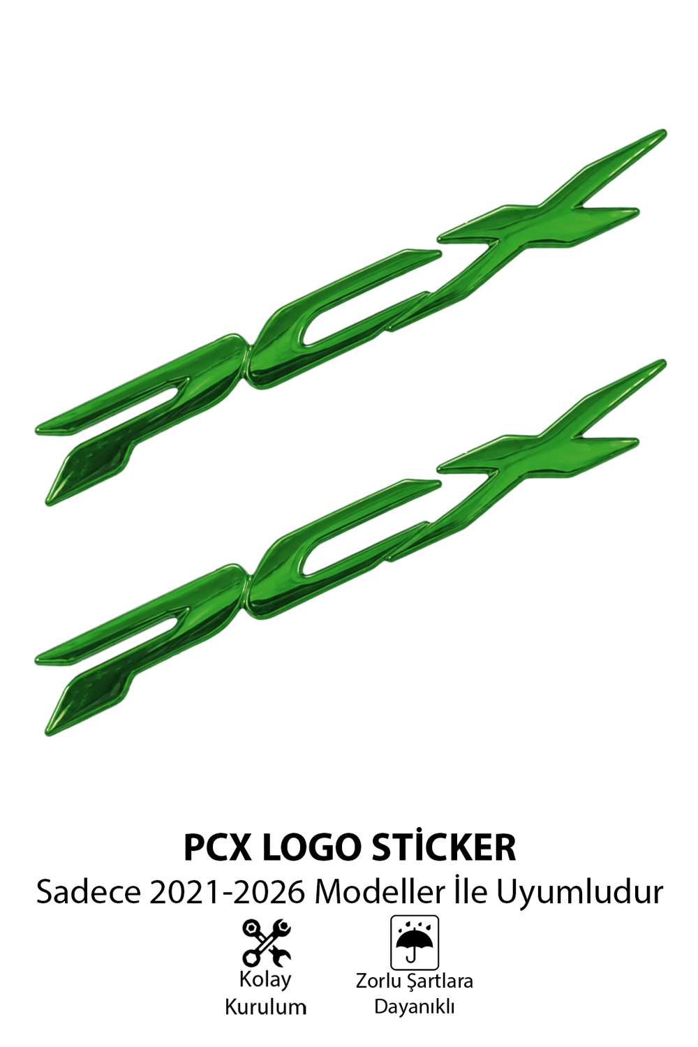Honda Pcx Uyumlu Logo Sticker 2021-2026 Yeşil
