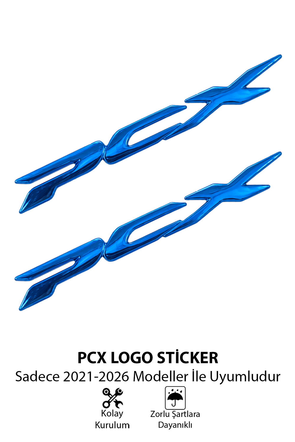 Honda Pcx Uyumlu Logo Sticker 2021-2026 Mavi