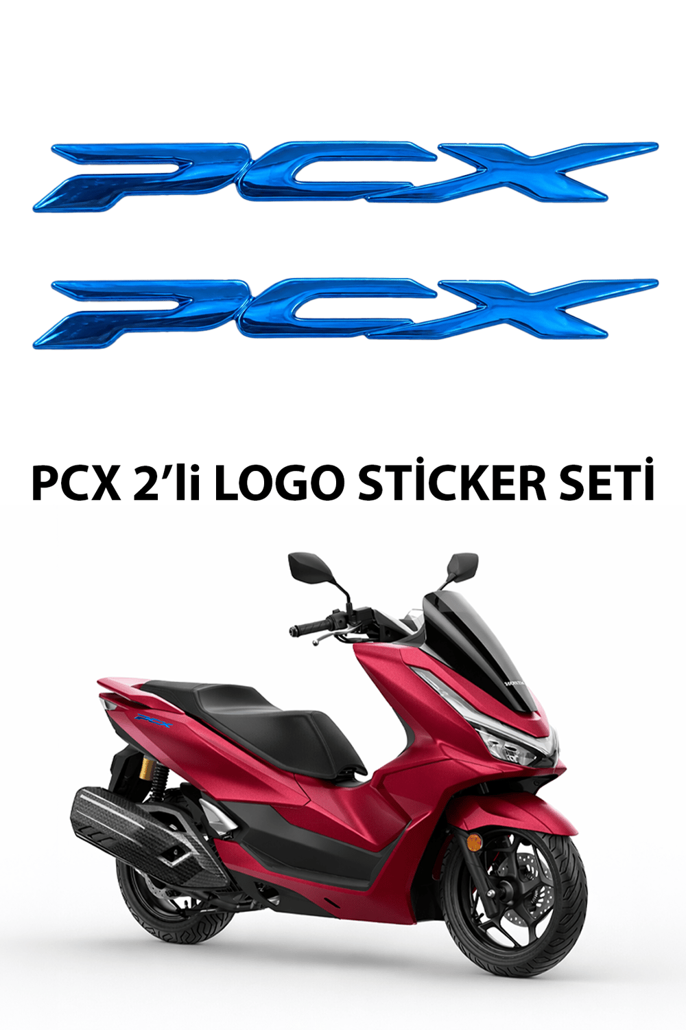 Honda Pcx Uyumlu Logo Sticker 2021-2026 Mavi
