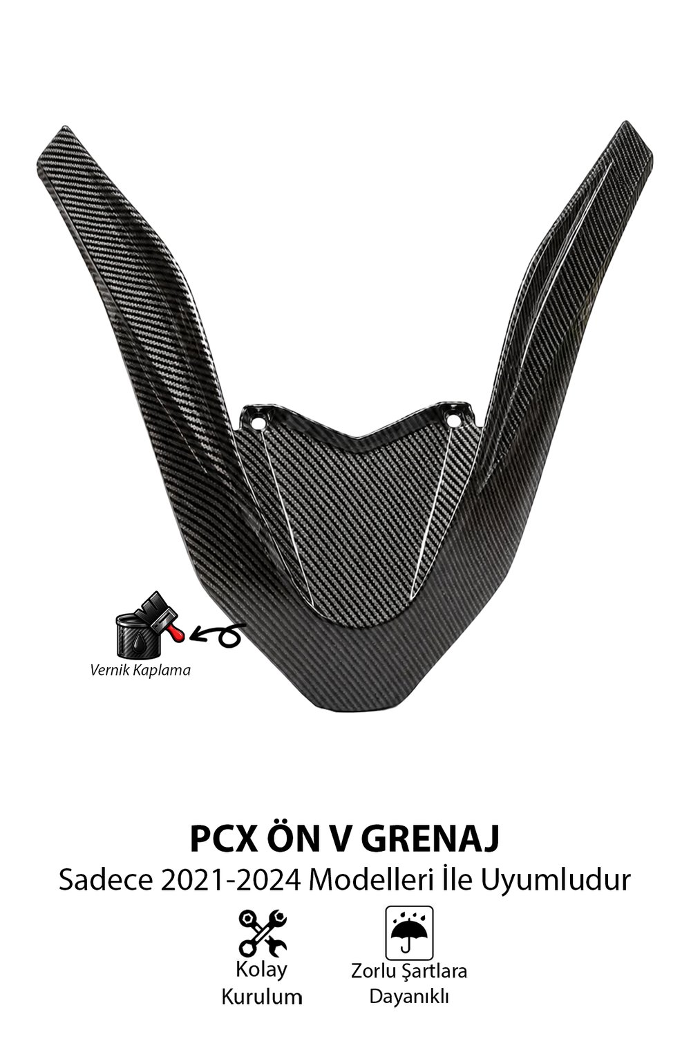 Honda Pcx Uyumlu Ön V 2021-2024 Karbon Desen