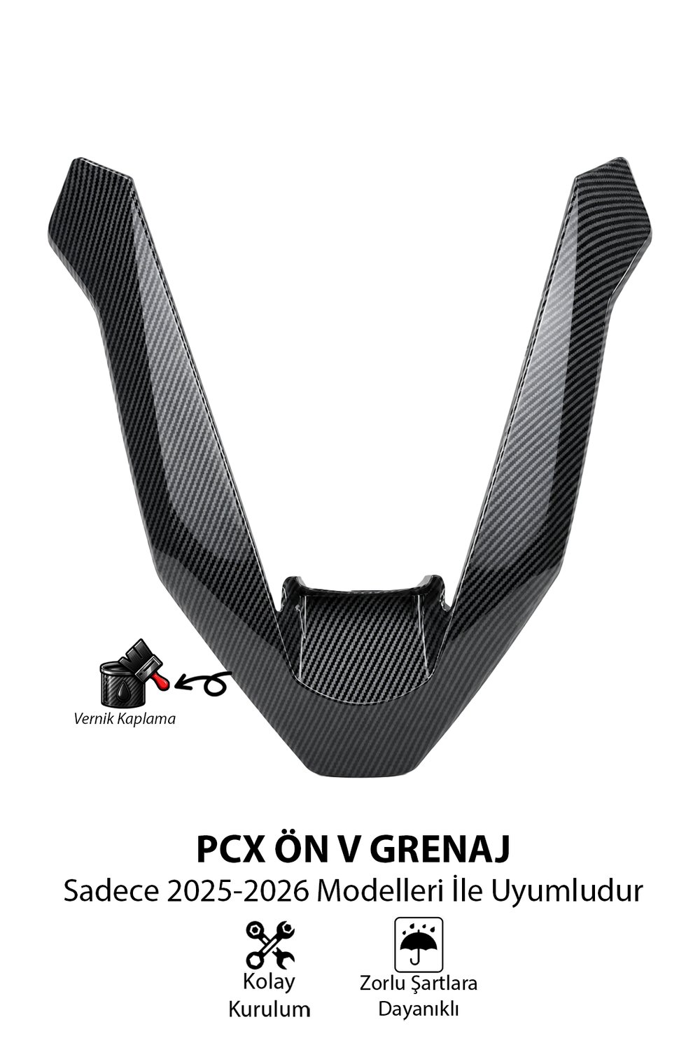 Honda Pcx Uyumlu Ön V 2025-2026 Karbon Desen