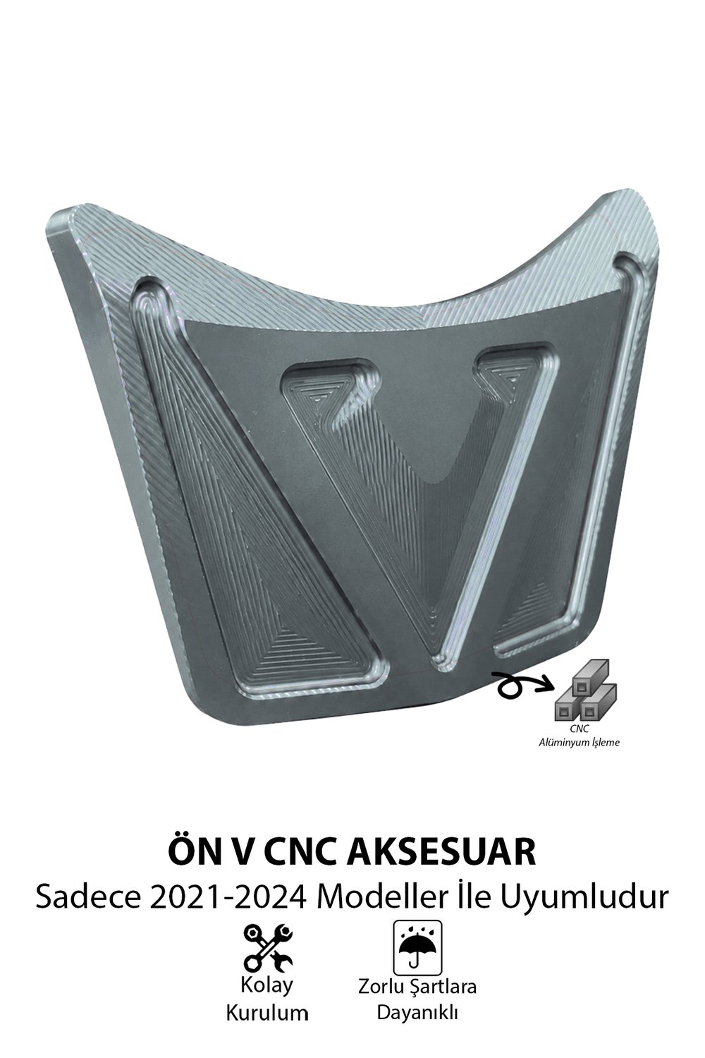 Honda Pcx Uyumlu Ön V Aksesuar 2021-2024 Cnc Titanyum