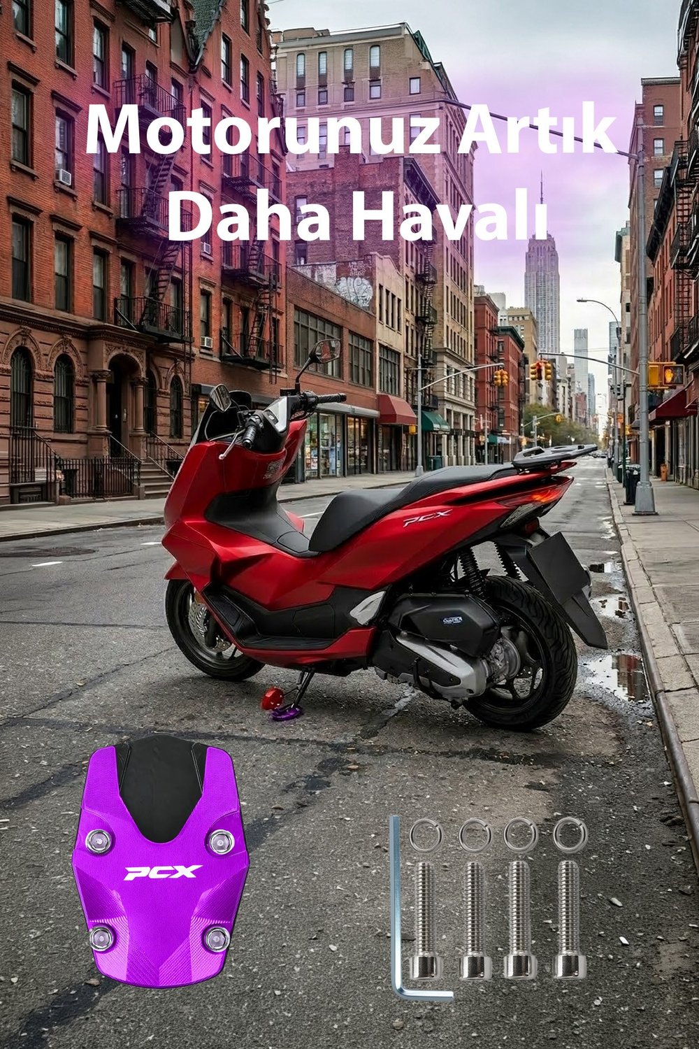 Honda Pcx Uyumlu Orta Ayak Koruyucu 2021-2026 Cnc Mor
