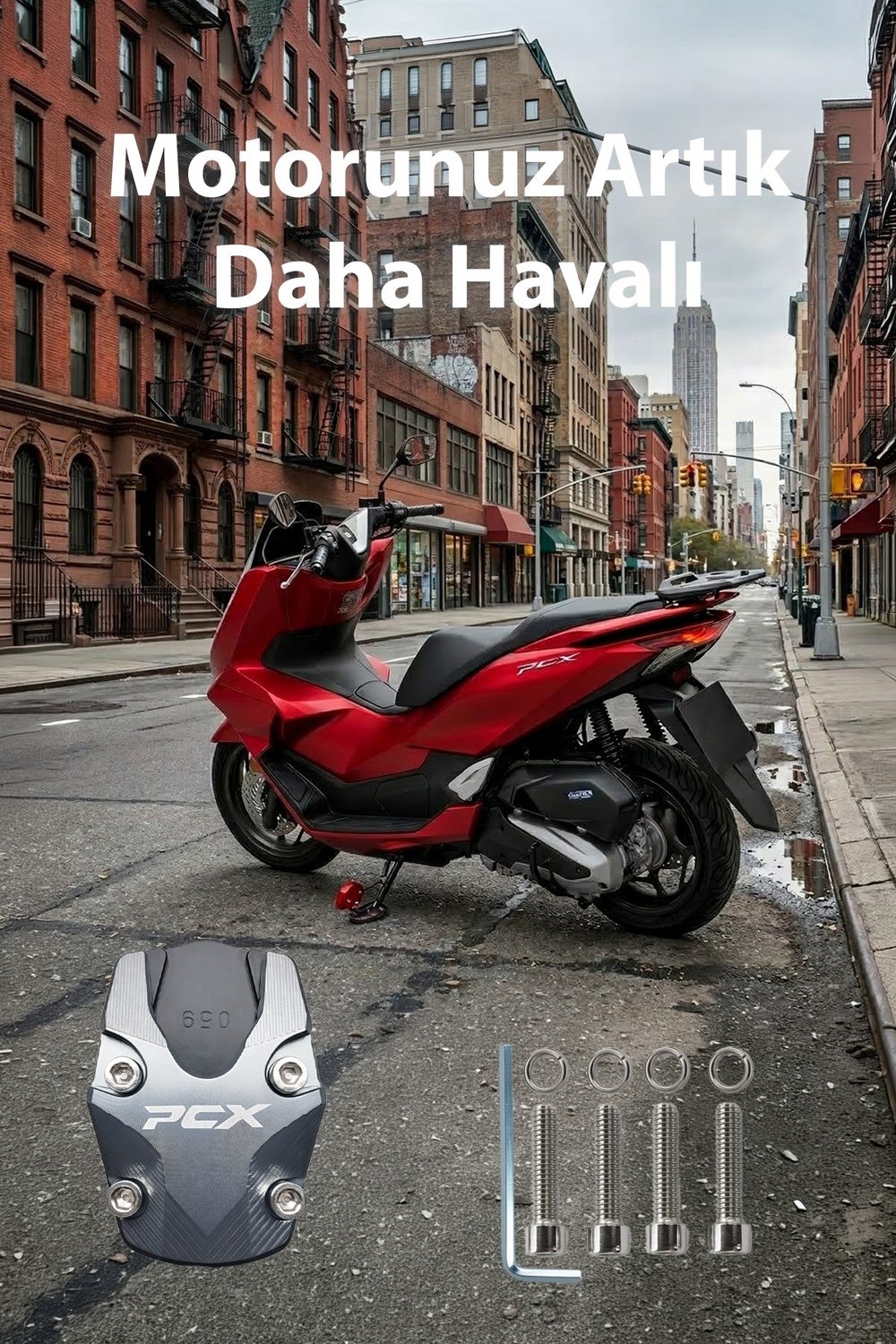 Honda Pcx Uyumlu Orta Ayak Koruyucu 2021-2026 Cnc Titanyum
