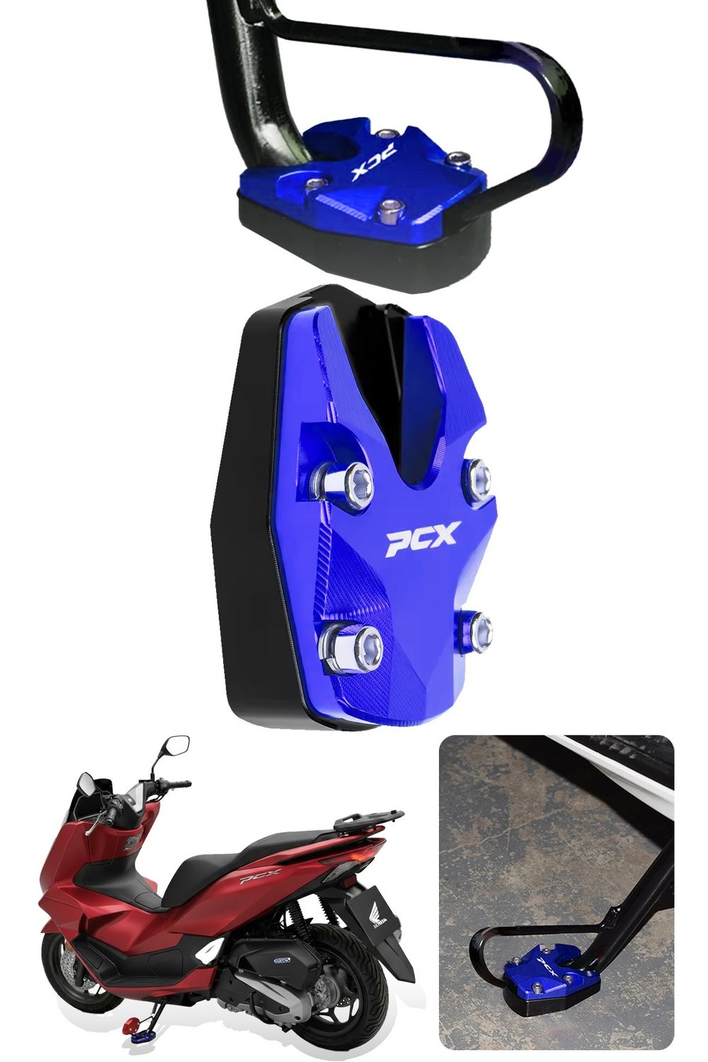 Honda Pcx Uyumlu Orta Ayak Koruyucu 2021-2026 Cnc Mavi