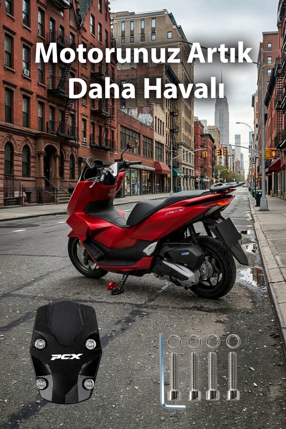 Honda Pcx Uyumlu Orta Ayak Koruyucu 2021-2026 Cnc Siyah
