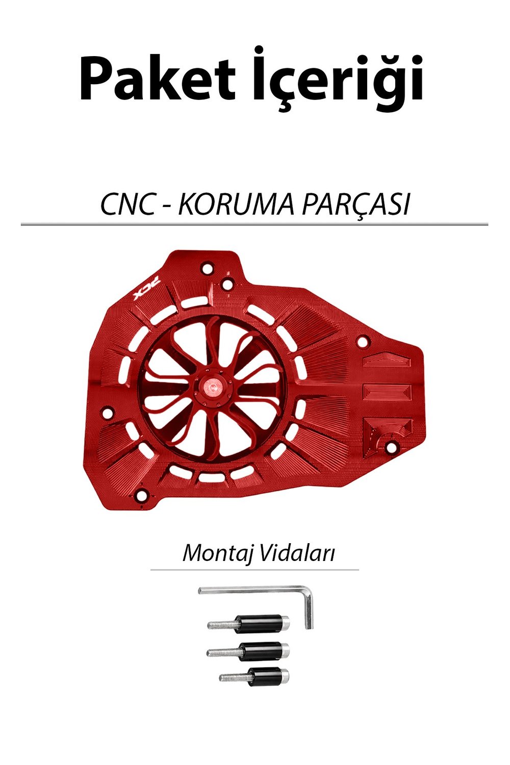 Honda Pcx Uyumlu Pervaneli Radyatör Koruması 2021-2026 Cnc Kırmızı