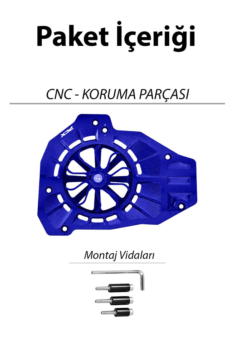 Honda Pcx Uyumlu Pervaneli Radyatör Koruması 2021-2026 Cnc Mavi