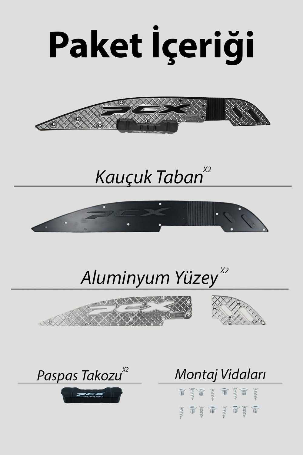 Honda Pcx Uyumlu Premium Basamak Seti 2021-2024 Cnc Titanyum