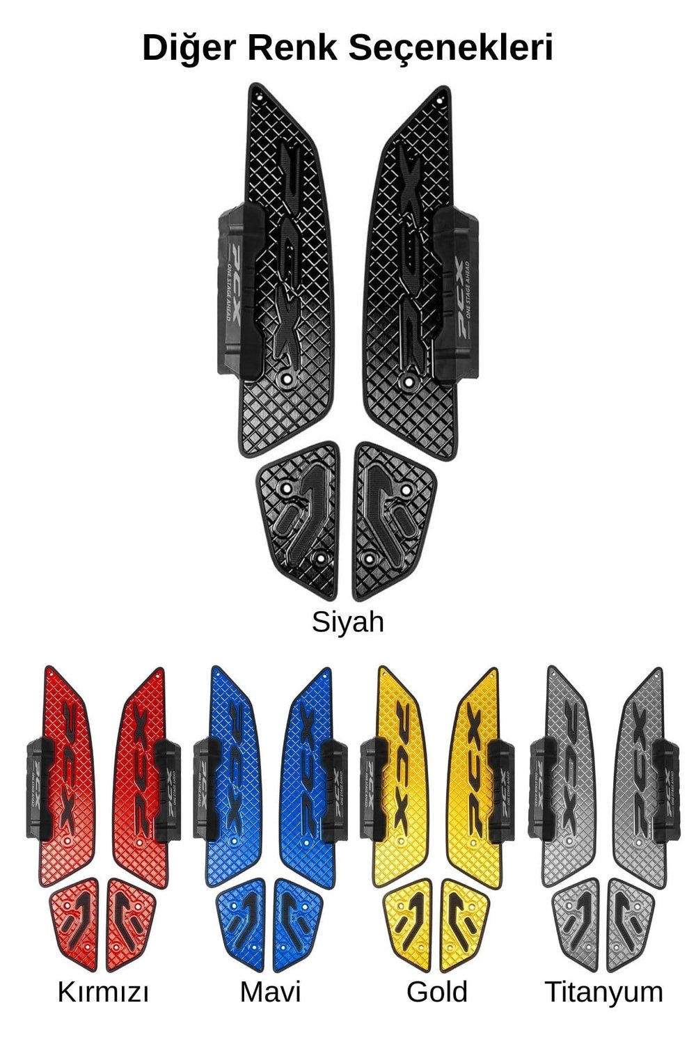 Honda Pcx Uyumlu Premium Basamak Seti 2025-2026 Cnc Siyah