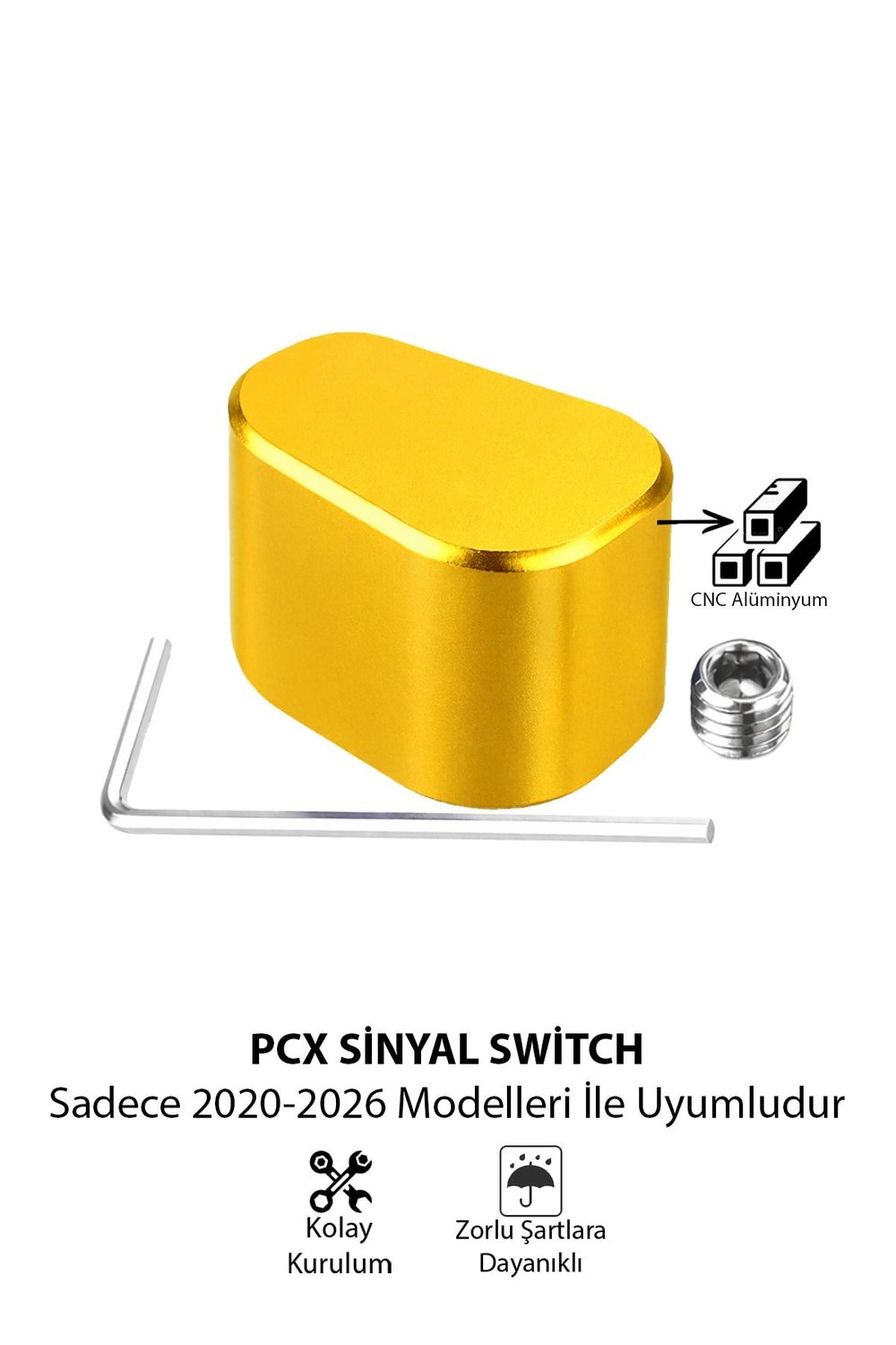 Honda Pcx Uyumlu Sinyal Switch 2020-2026 Cnc Titanyum