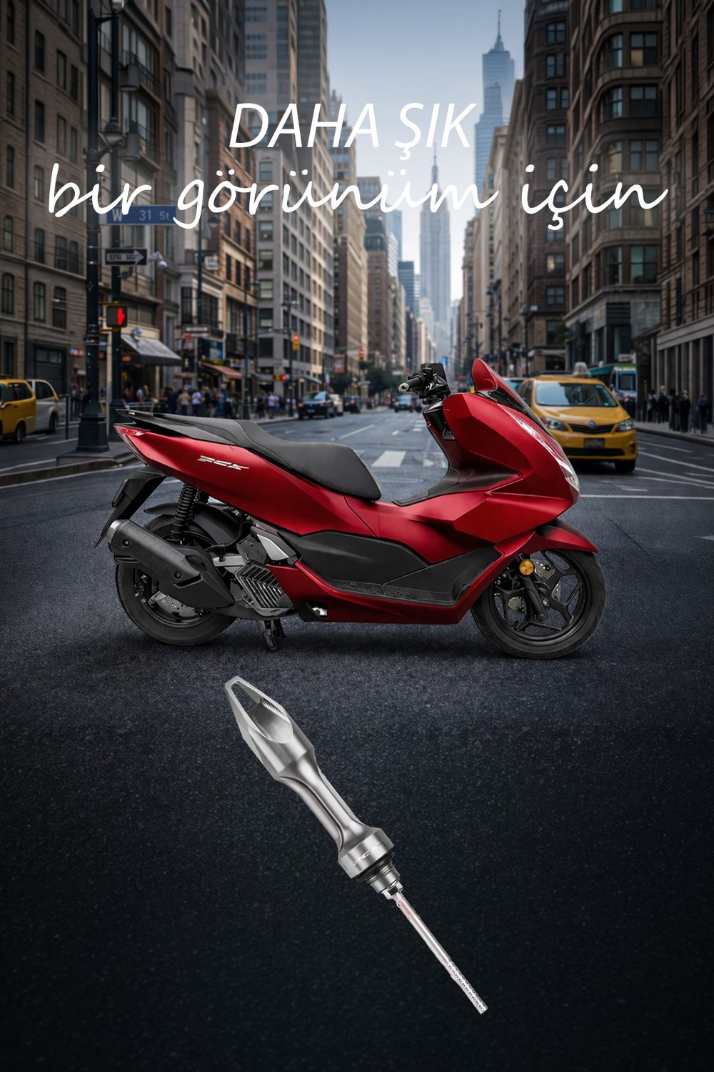 Honda Pcx Uyumlu Yağ Çubuğu 2020-2026 Cnc Titanyum