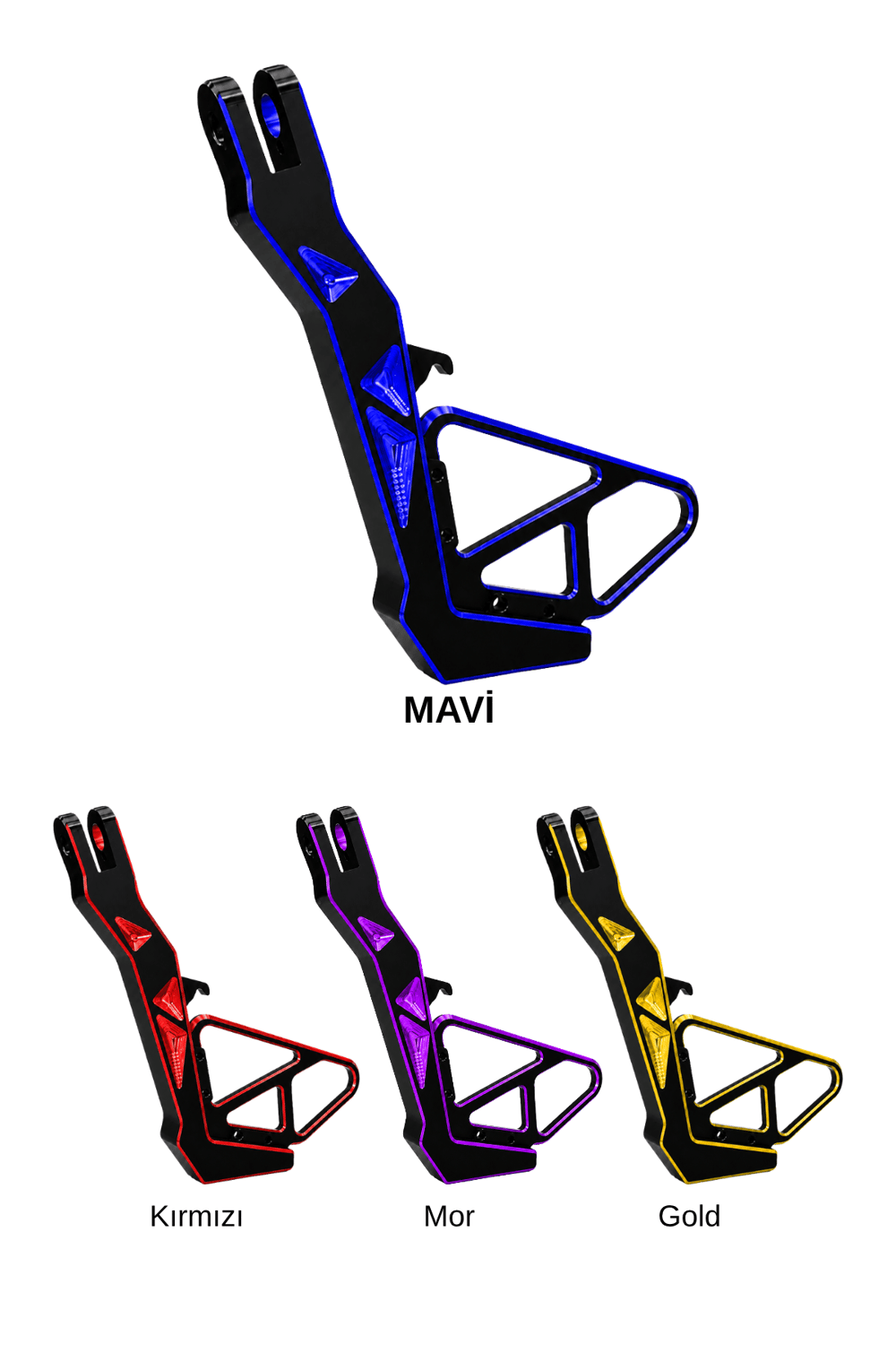 Honda Pcx ve Yamaha Nmax Uyumlu Yan Ayaklık Cnc Mavi