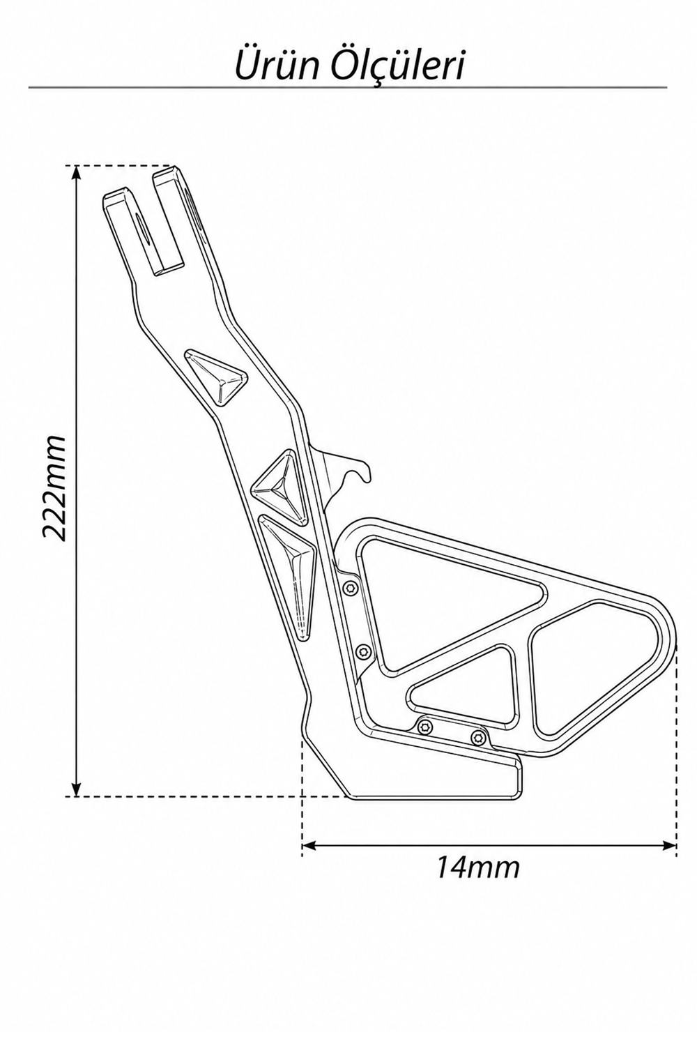 Honda Pcx ve Yamaha Nmax Uyumlu Yan Ayaklık Cnc Mavi