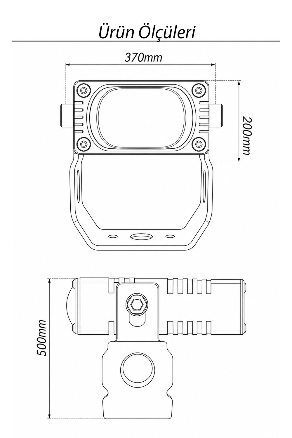 Motosiklet Sis Farı 30W Mercekli Beyaz-Sarı LED 2 ADET Metal Gövde Super Slim Dikdörtgen Fan Soğutmalı Alüminyum Montaj Braketli