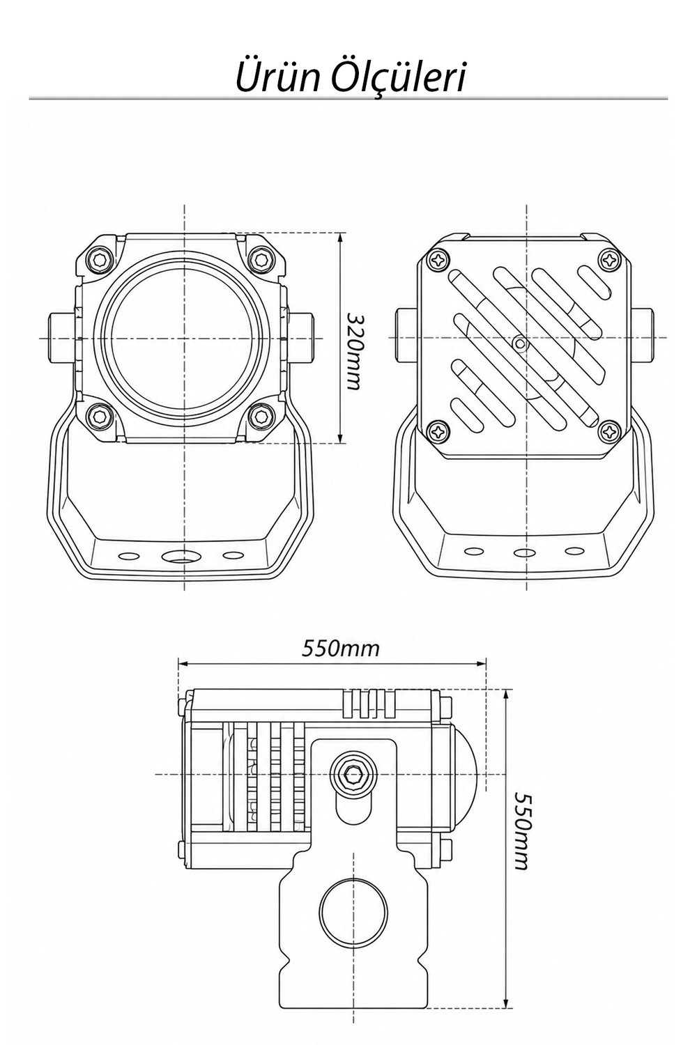 Motosiklet Sis Farı 30W Mercekli Beyaz-Sarı LED 2 ADET Metal Gövde Super Slim Kare Fan Soğutmalı Alüminyum Montaj Braketli