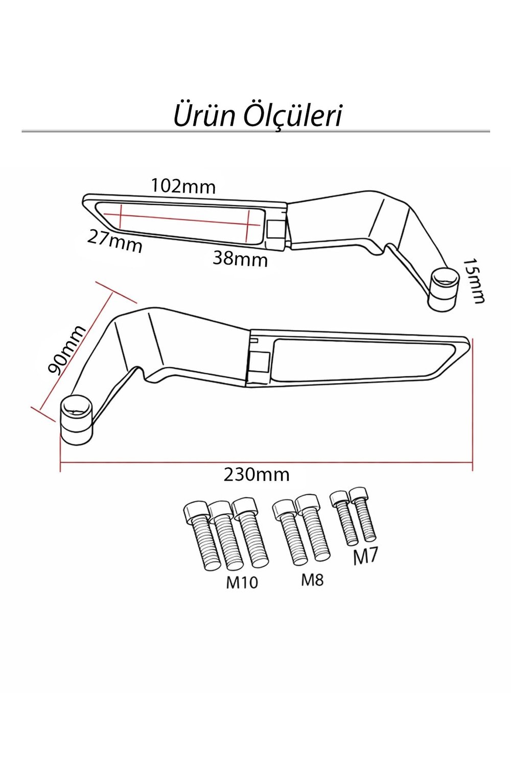 Universal Katlanabilir H2 Mini Motosiklet Aynası | Döküm Kasa Karbon