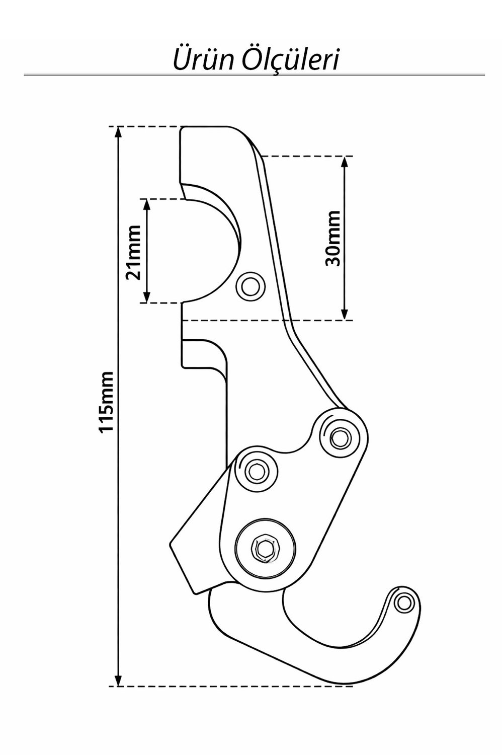 Universal Motosiklet Askı Aparatı Ayak 115mm Cnc Titanyum