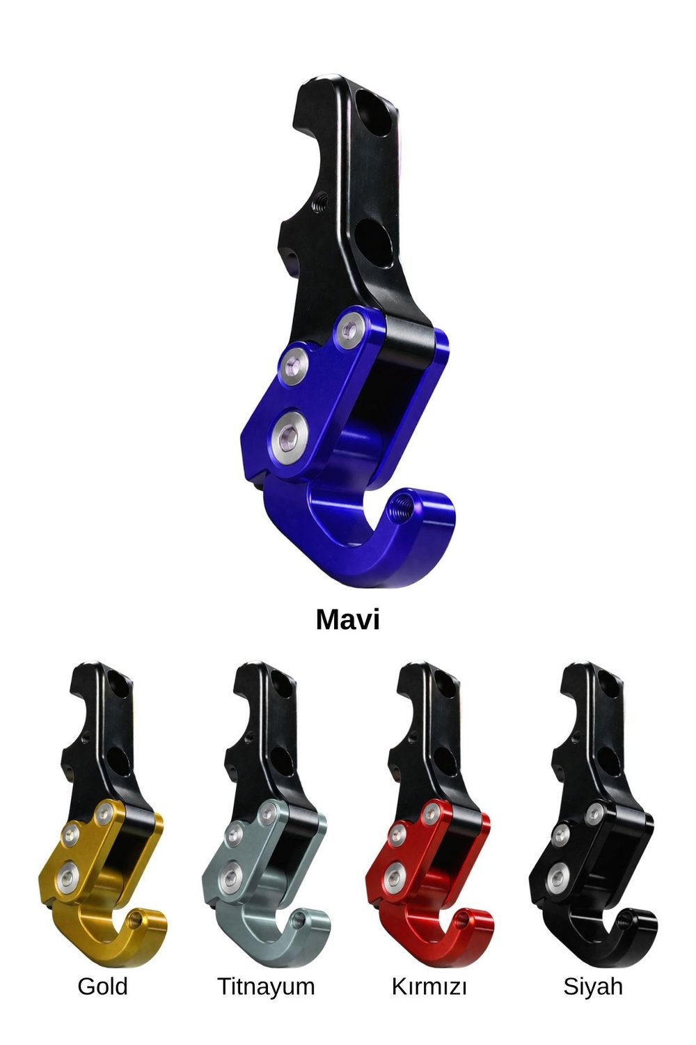 Universal Motosiklet Askı Aparatı Ayak 115mm Cnc Mavi