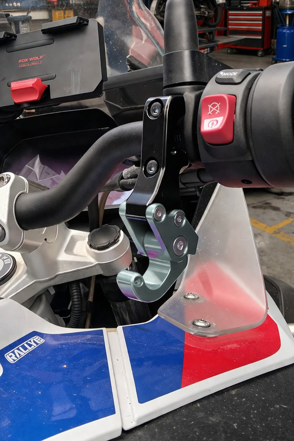 Universal Motosiklet Askı Aparatı Ayak 115mm Cnc Titanyum