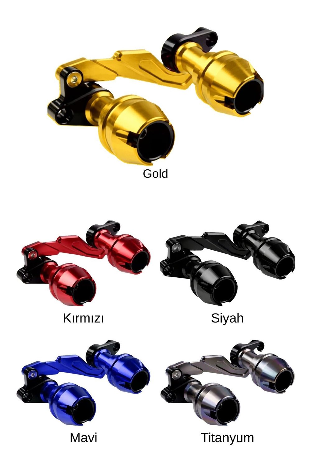 Universal Motosiklet Egzoz Koruma Takozu Cnc Gold