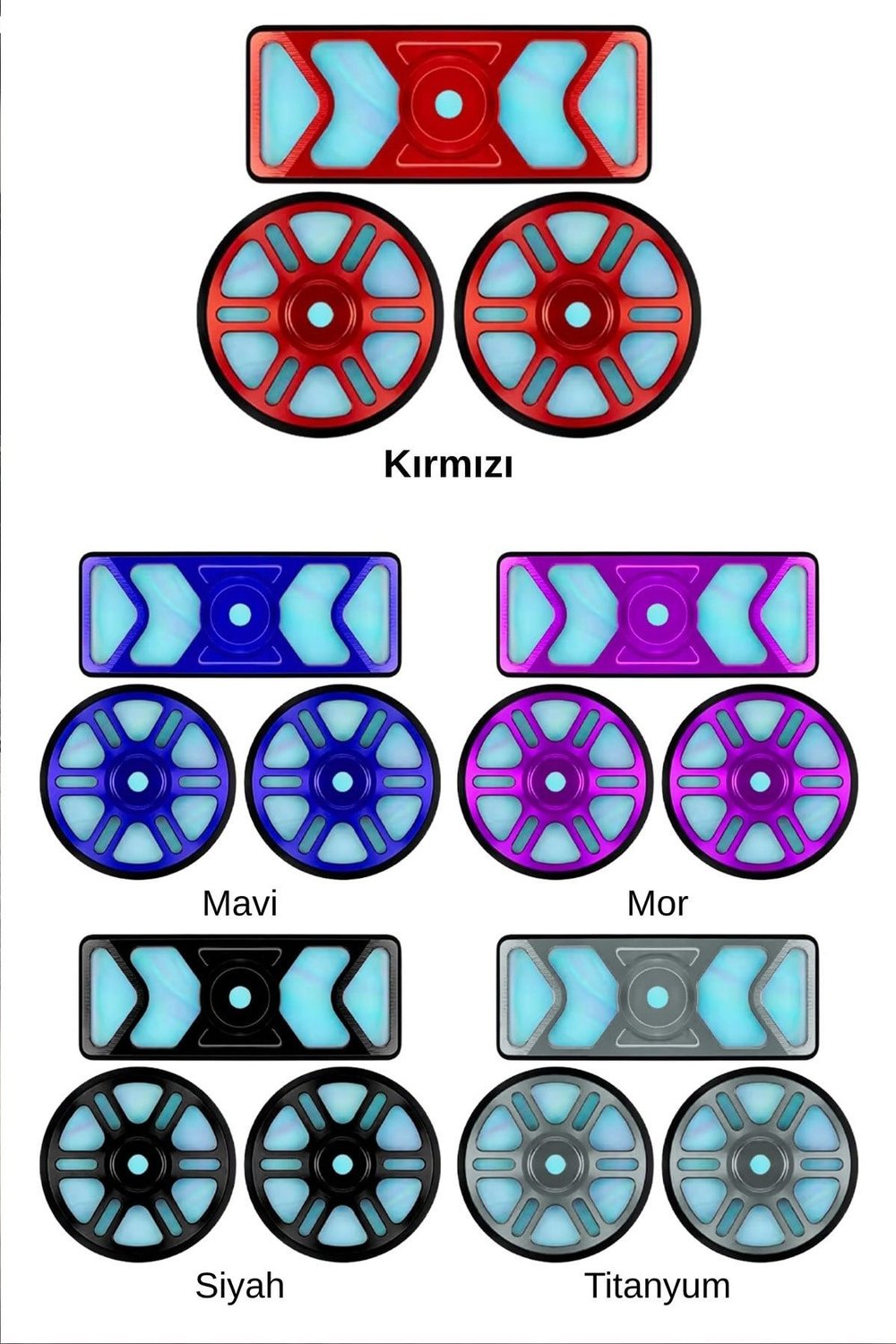 Universal Motosiklet Kedi Gözü Reflektör Seti Cnc Kırmızı