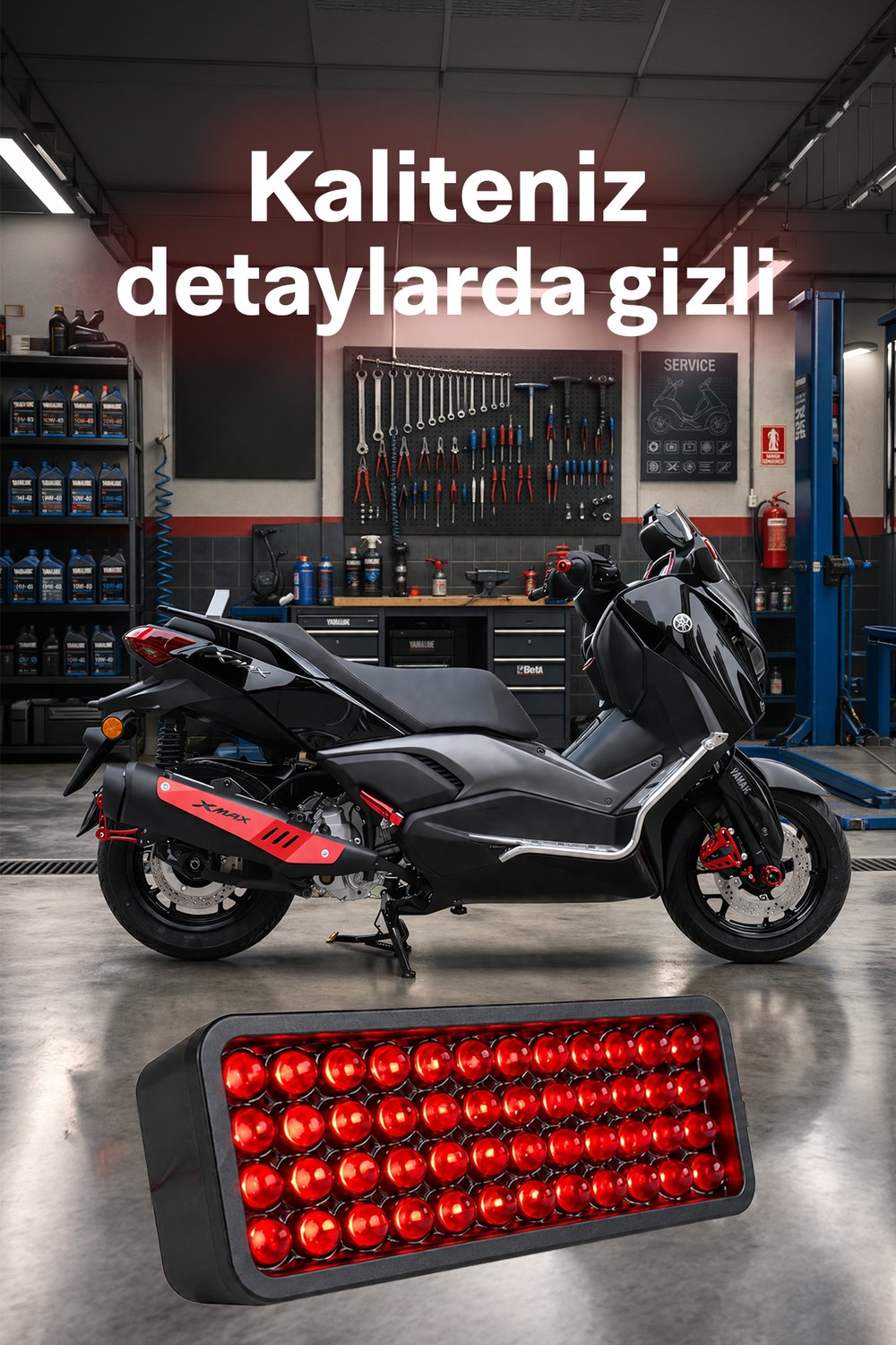 Universal Motosiklet Led Kedi Gözü 44 Ledli