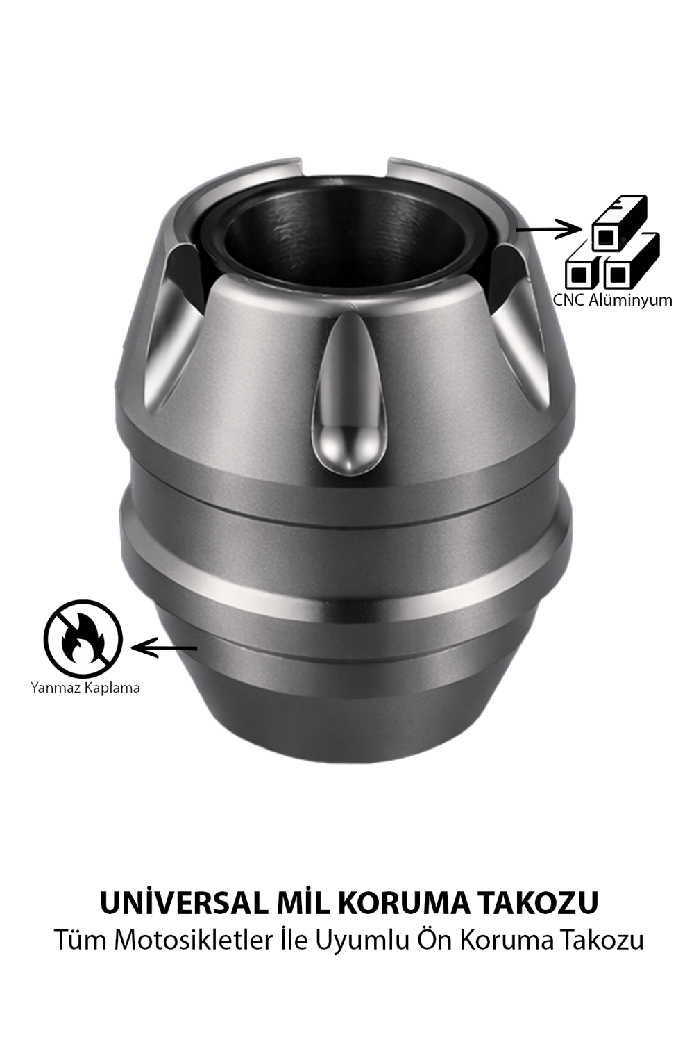 Universal Motosiklet Mil Koruma Takozu Cnc Titanyum