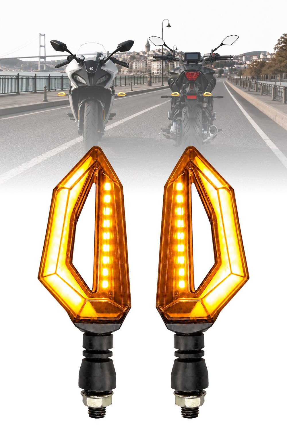 Universal Sinyal Ledi Kayar Led Tek Renk Vidalı | Tüm Motosikletler İle Uyumlu
