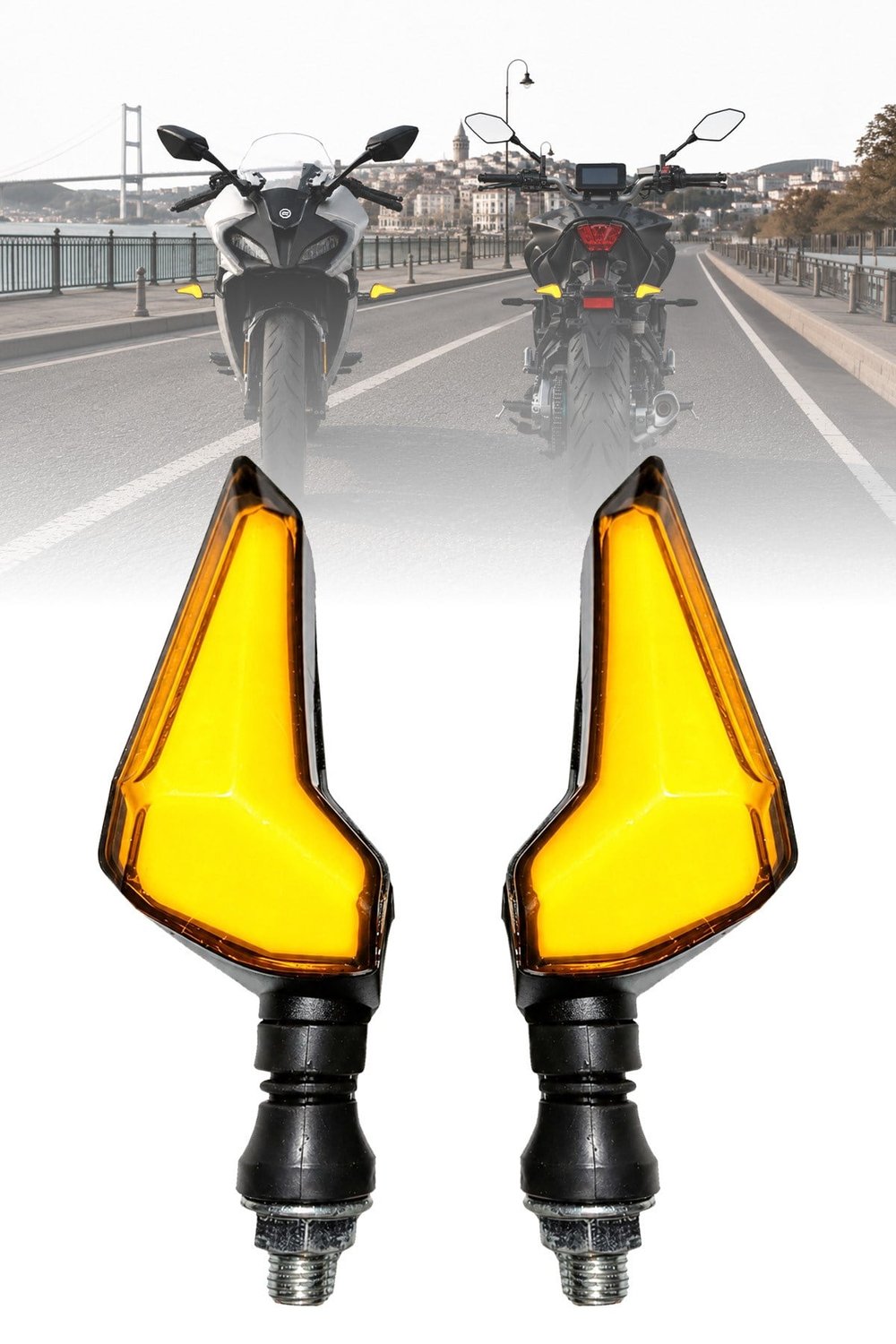 Universal Sinyal Ledi Ok Kasa Tek Renk Vidalı | Tüm Motosikletler İle Uyumlu