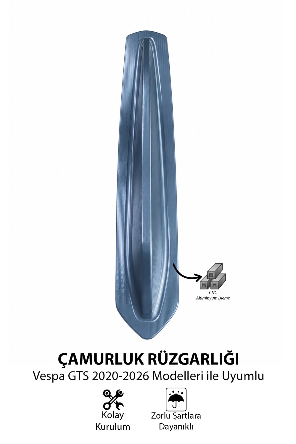 Vespa Uyumlu Çamurluk Rüzgarlığıt Primavera Cnc Titanyum