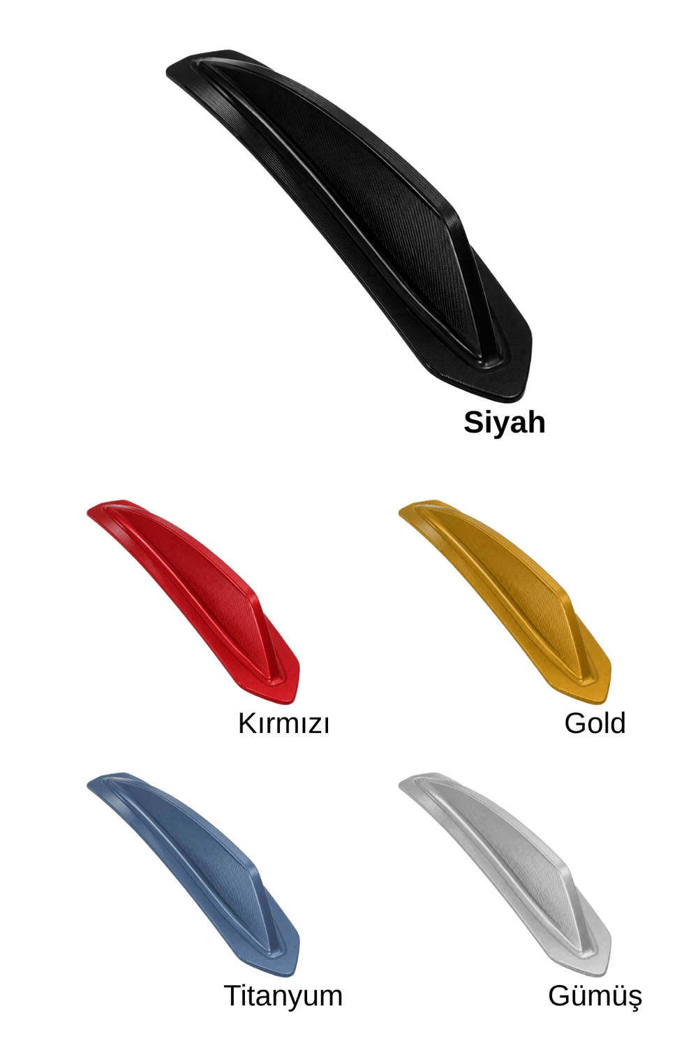 Vespa Uyumlu Çamurluk Rüzgarlığıt Primavera Cnc Siyah
