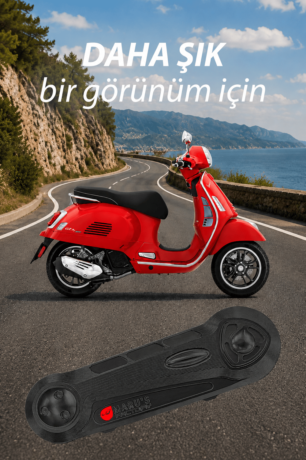 Vespa Uyumlu Frem Koruma Kapağı GTS 300 Sprint 150 Primavera 150 Cnc Siyah