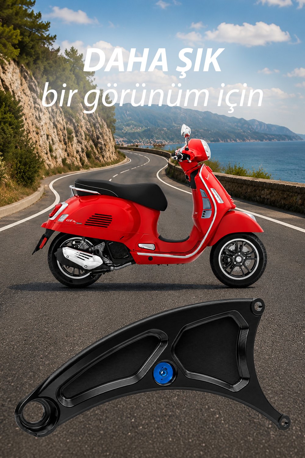 Vespa Uyumlu Salıncak Kolu Spirnt Primavera Cnc Siyah