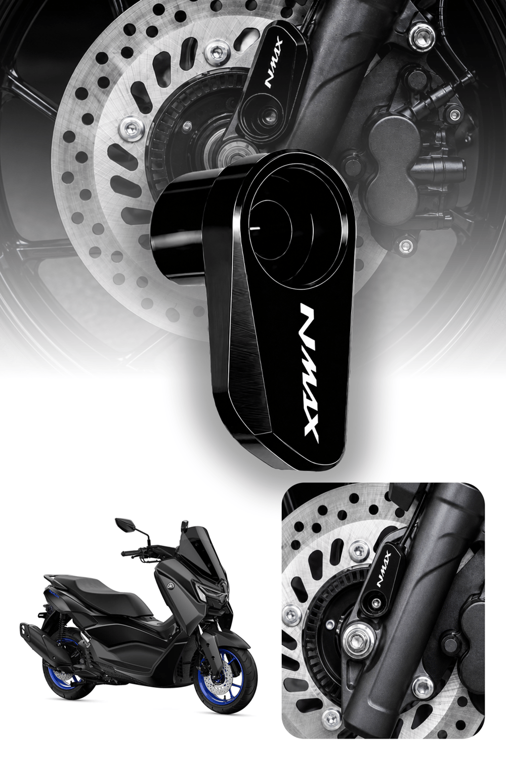 Yamaha Nmax Uyumlu Abs Sensör Koruma 2021-2026 Cnc Siyah
