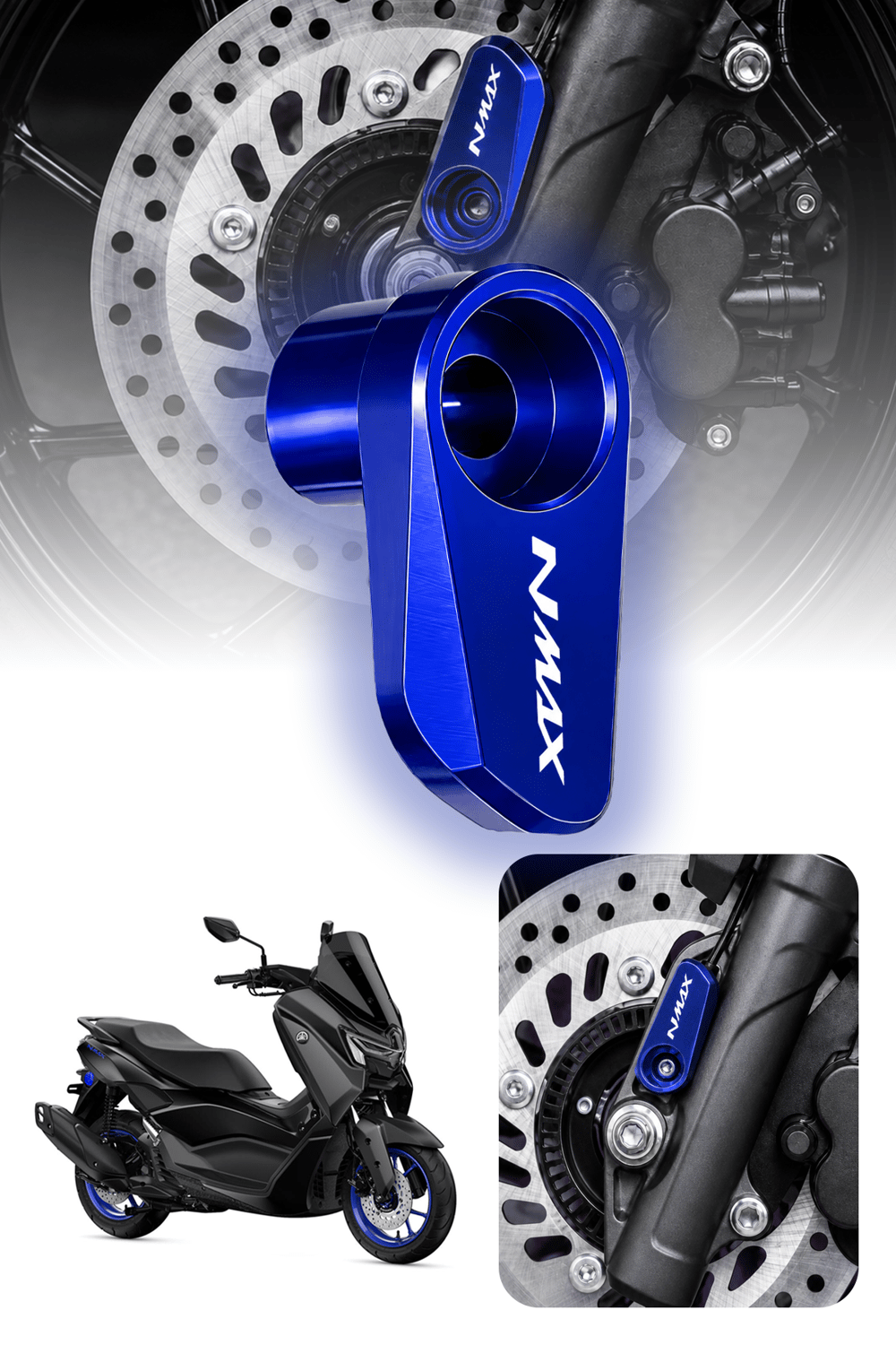 Yamaha Nmax Uyumlu Abs Sensör Koruma 2021-2026 Cnc Mavi