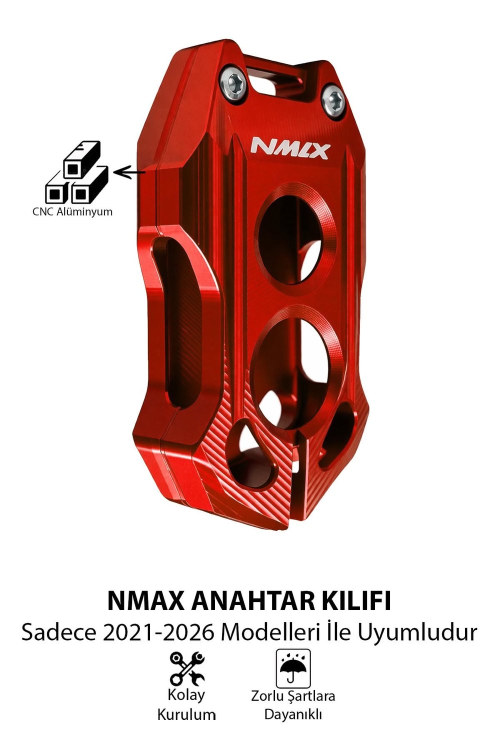 Yamaha Nmax Uyumlu Anahtar Kılıfı 2021-2026 Cnc Siyah