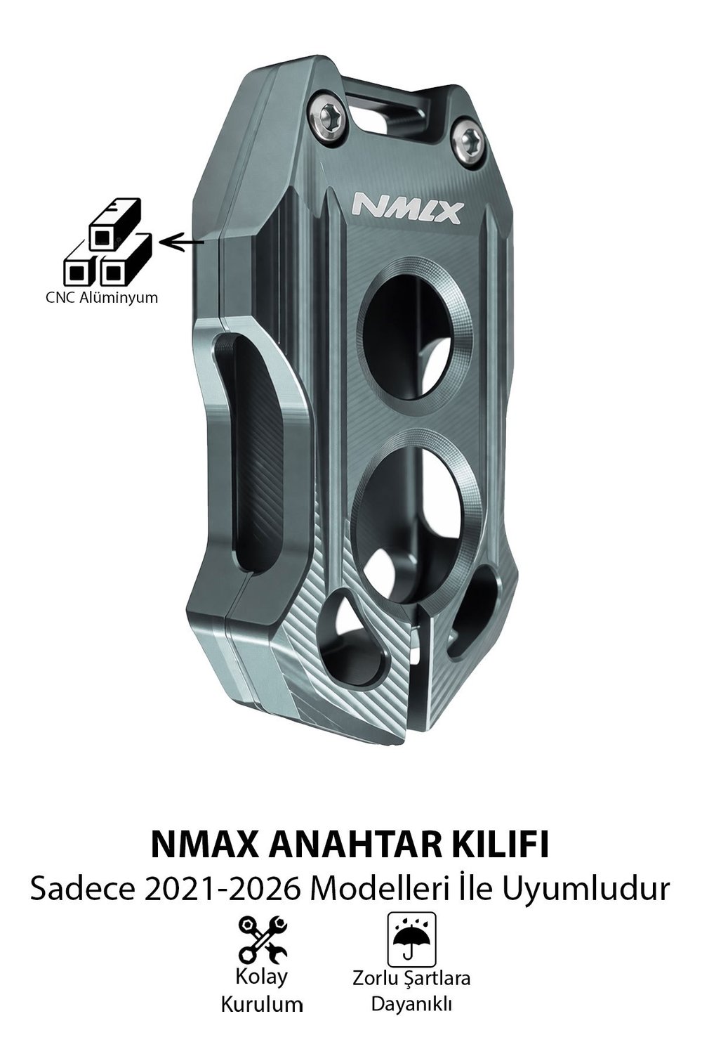 Yamaha Nmax Uyumlu Anahtar Kılıfı 2021-2026 Cnc Titanyum