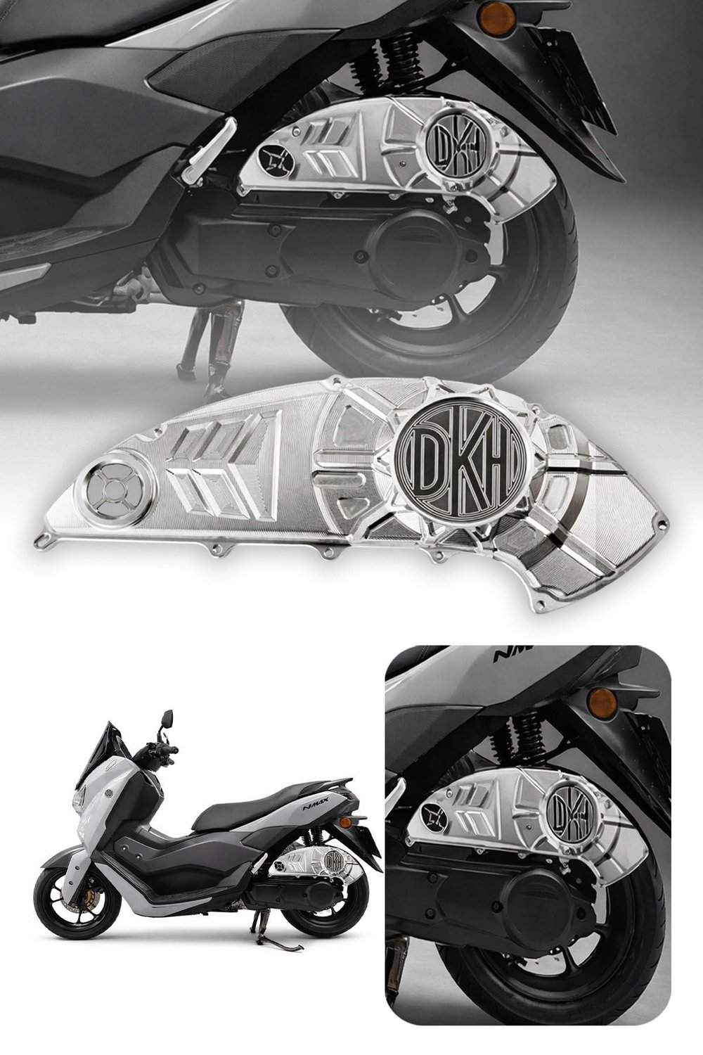 Yamaha Nmax Uyumlu Hava Filtresi Kapağı 2021-2026 Cnc Gümüş