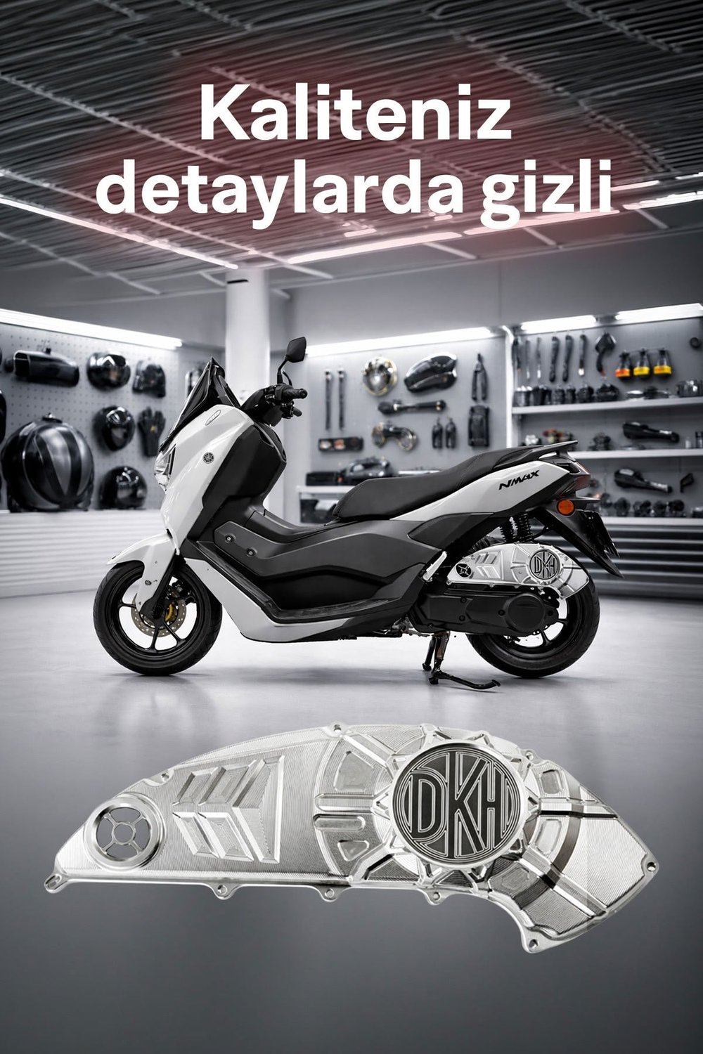 Yamaha Nmax Uyumlu Hava Filtresi Kapağı 2021-2026 Cnc Gümüş