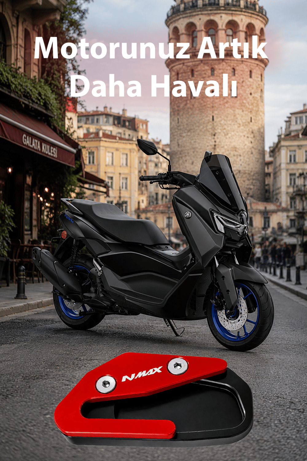 Yamaha Nmax Uyumlu Kaz Ayağı Koruyucu Seti 2021-2026 Cnc Kırmızı