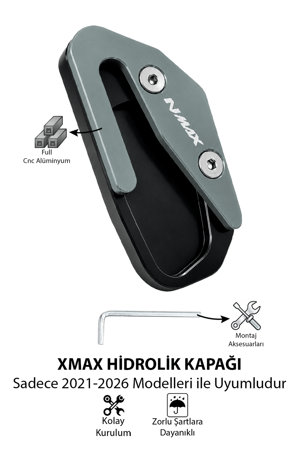 Yamaha Nmax Uyumlu Kaz Ayağı Koruyucu Seti 2021-2026 Cnc Titanyum