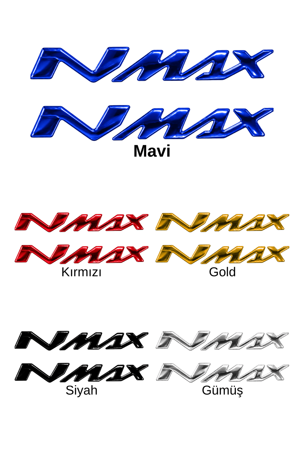 Yamaha Nmax Uyumlu Logo Sticker 2021-2026 Mavi