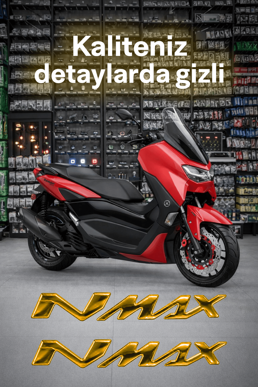 Yamaha Nmax Uyumlu Logo Sticker 2021-2026 Gold