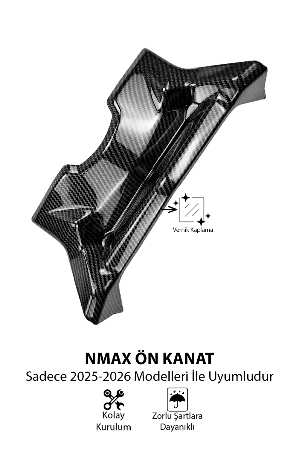 Yamaha Nmax Uyumlu Ön Kanat 2025-2026 Karbon Desen